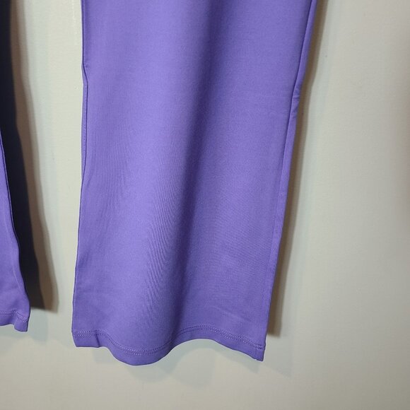 Betabrand Women Wide Leg Dress Yoga Pants Purple Size 3X Long Stretch New Office - Picture 3 of 7
